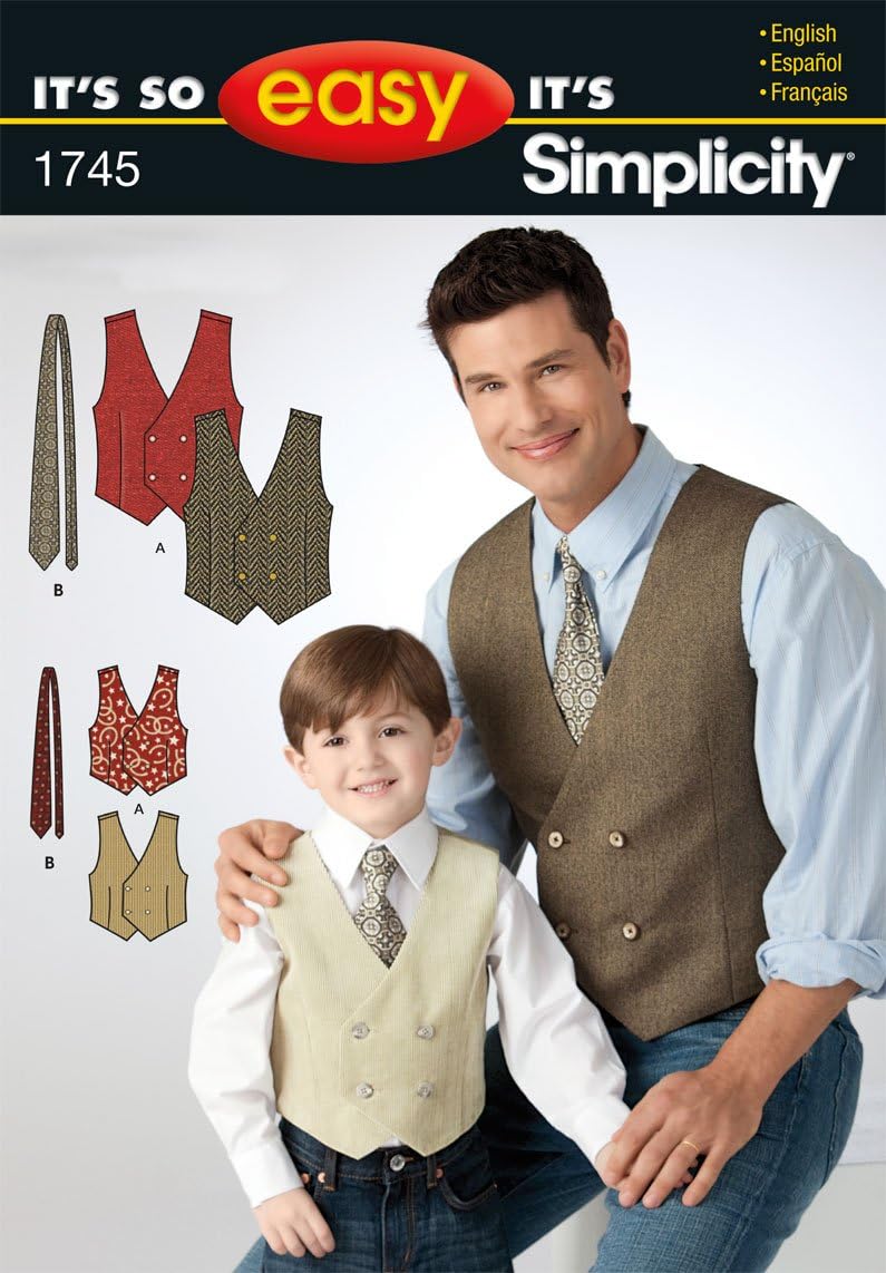 Simplicity It's So Easy Boy's and Men's Vest Pattern