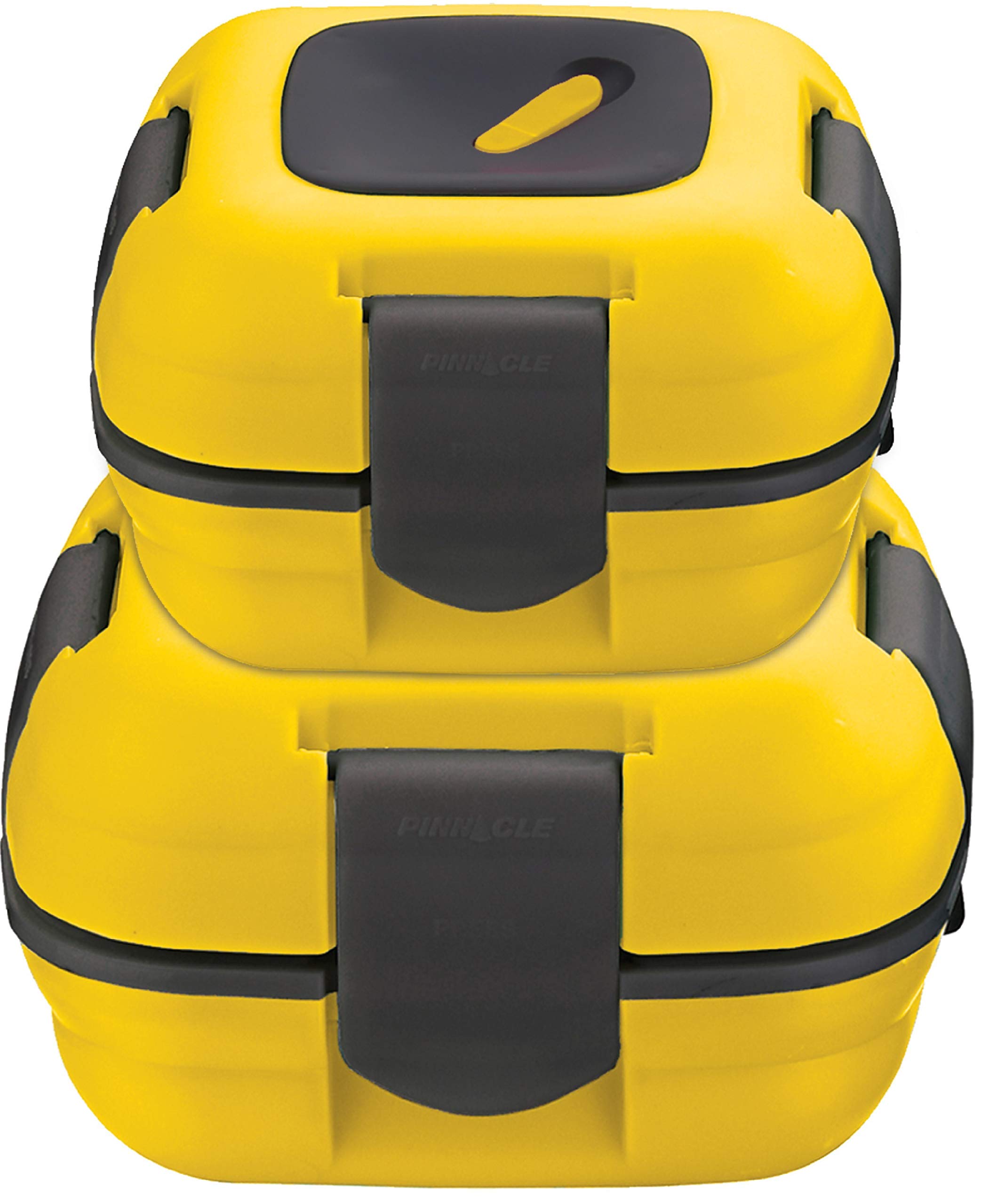 Pinnacle Lunch Box Insulated Leak Proof Lunch Box for Adults and Kids - Thermal Lunch Container With NEW Heat Release Valve ~Set of 2/2 Sizes~ Yellow