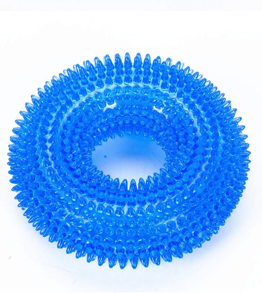 Namvo Dog Chew Toy, Soft Natural Rubber Dog Chew Toy, Dog Teeth Cleaning Brush, Donut Shape, Interactive Play Tool for Medium Dogs