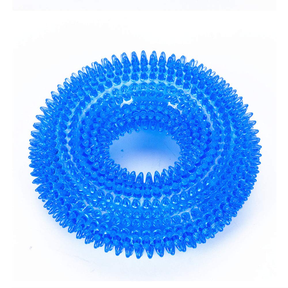 Namvo Dog Chew Toy, Soft Natural Rubber Dog Chew Toy, Dog Teeth Cleaning Brush, Donut Shape, Interactive Play Tool for Medium Dogs