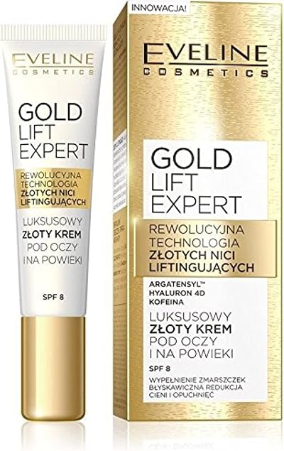 Eveline Gold Lift Expert Anti-wrinkle Eye Cream 15ml Firming Lifting Hyaluron