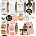 3000Pcs 1Inch Thank You Stickers, 6Rolls Thank You for Supporting My Small Business Stickers Handmand Thank You for Your Orde
