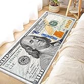 Currency Area Rug New 100 Dollar Bill Design Doormat Non-Slip Doormat for Living Room Bedroom Kitchen Indoor Outdoor Carpets 