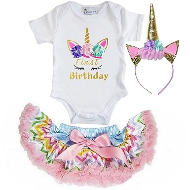 Amazon Com Kirei Sui Baby First Birthday Unicorn Bodysuit Tutu