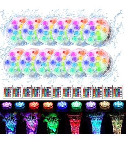 Wettarn 16 Luces Solares Flotantes Para Piscina, 16 Colores Que