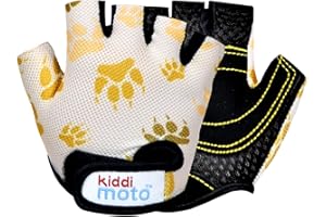 Kiddimoto Kids Cycling Gloves| Anti-Slip Kids Bike Gloves for Boys and Girls| Fingerless Kids Mountain Bike Gloves for BMX, MTB Riding, Gymnastics, Scooters, Skateboard, Rollerblade.