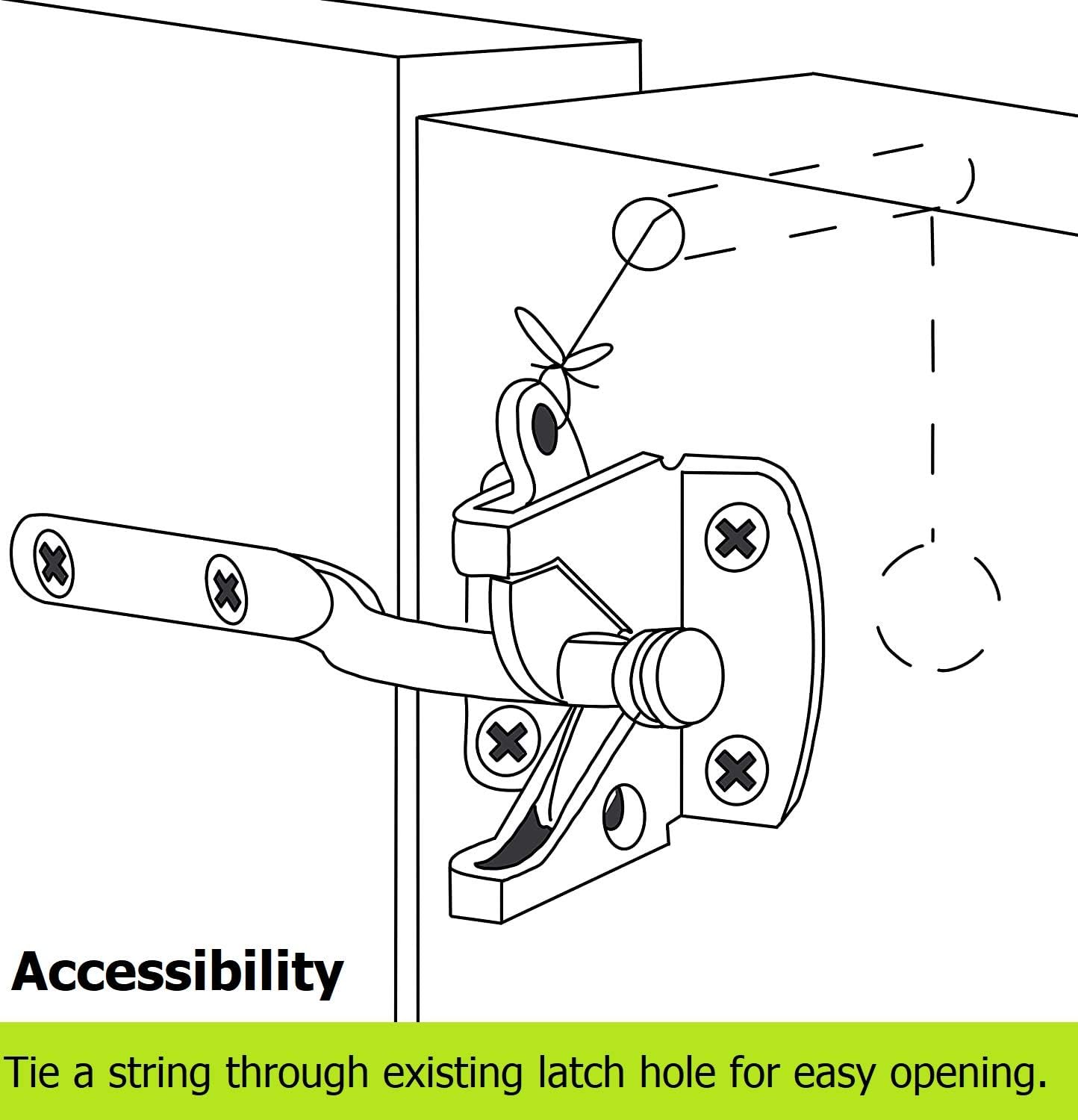Sandiyago Garden Gate Latch for Wooden Gates Gravity Locking Automatic Self Gate Latch Heavy Duty Black Door Latch for External Doors - Image 5