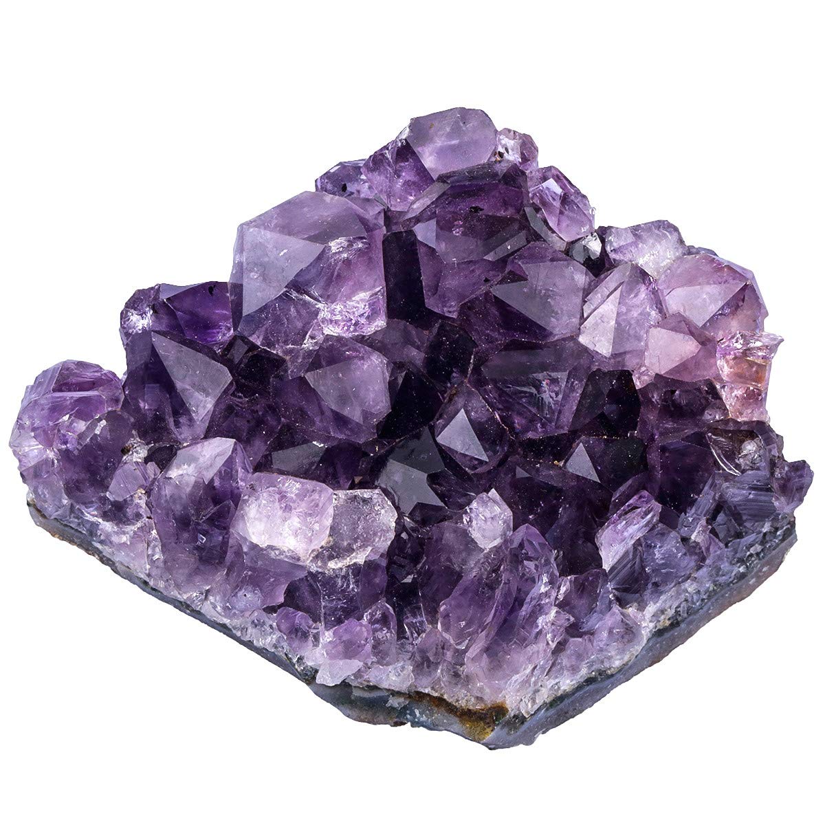 TUMBEELLUWA 150-200g Natural Amethyst Crystal Cluster Gemstone Specimen for Home Decoration Raw Druzy Geode Quartz Stone Figurine for Reiki Healing Meditation, 1.3"-2.5"