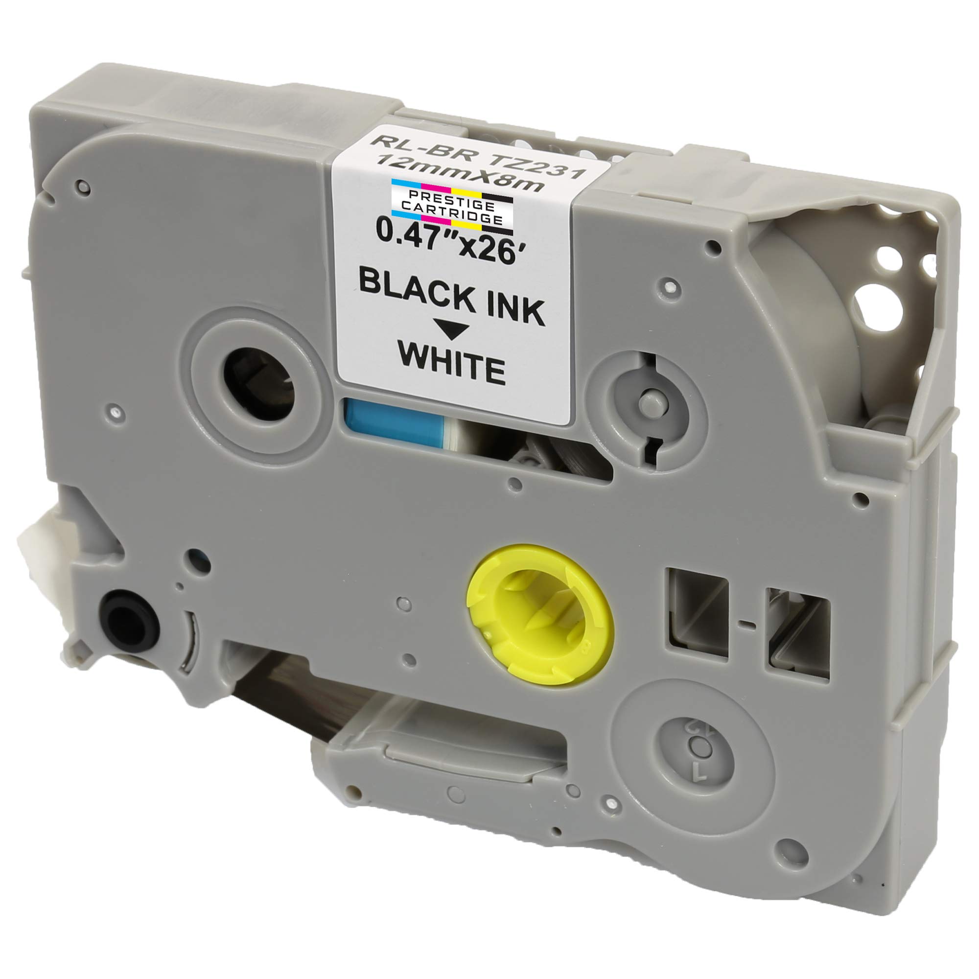 Compatible Label Tape TZe231 TZ231 Black on White 12 mm x 8 m Suitable for PT-1000 1005 1010 3600 9600 D210 D400 D600VP E300VP E550WVP H101C H101GB H105 H110 H300 H500 P700 P750W