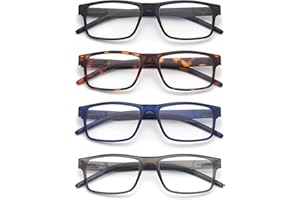 Colloddiss Reading Glasses for Men Women, Spring Hinge Readers Glasses, Blue Light Blocking Lens Eyeglasses SR20523