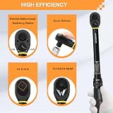 Uharbour 1/4 Inch Torque Wrench Set 3-25 Nm 14Pcs with Bits Extension Rod view 4