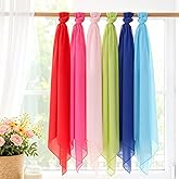 Breling 6 Pcs Large Chiffon Play Scarves Bulk Dance Juggling Scarves Soft Colorful for Music Movement Juggling Performance Magic Trick Props Accessories (6 Colors,35 x 35 Inch)