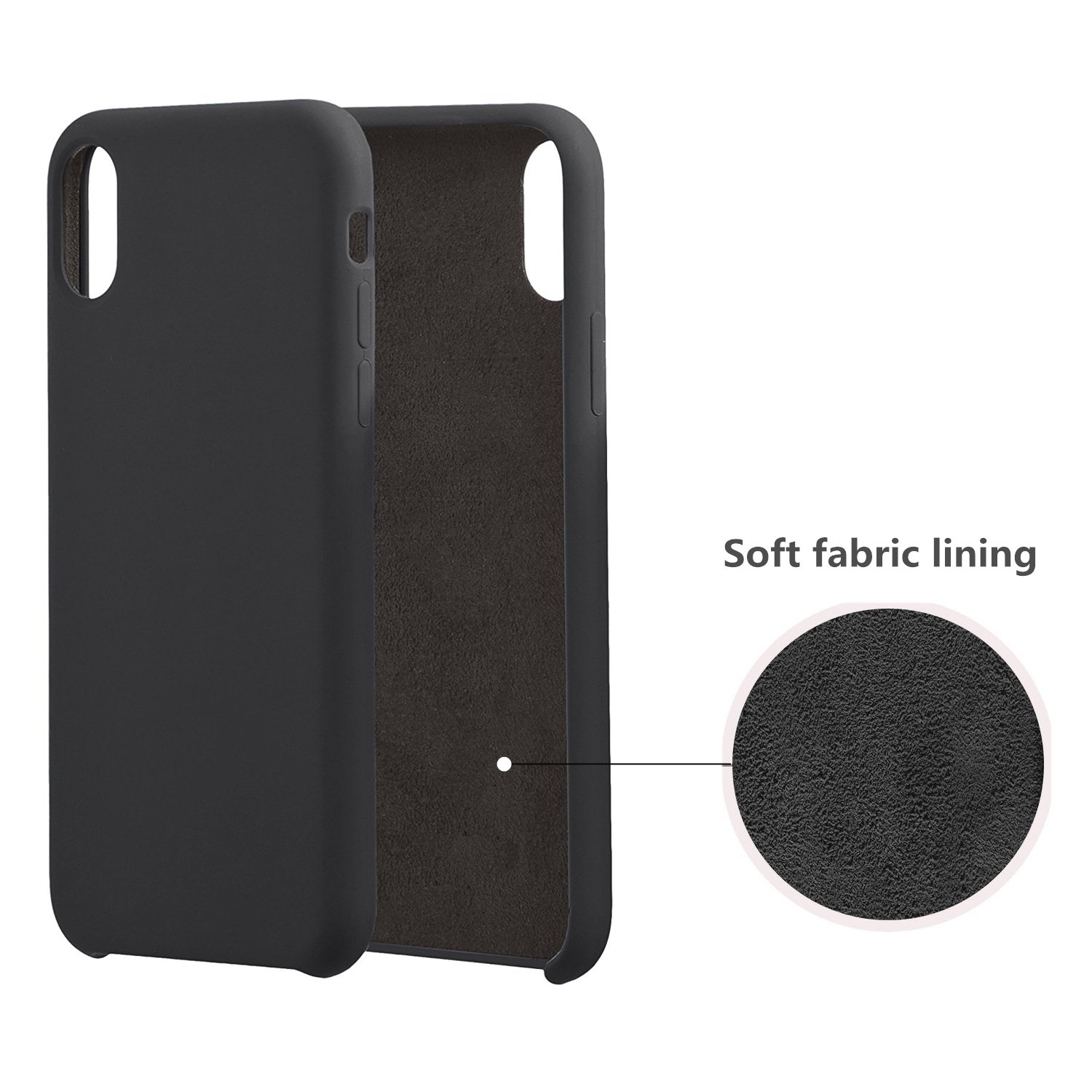 iPhone X Case, Scratch Resistant and Shock Absorption Protective iPhone Case, Slim Cell Phone Cover for iPhone X (Black)