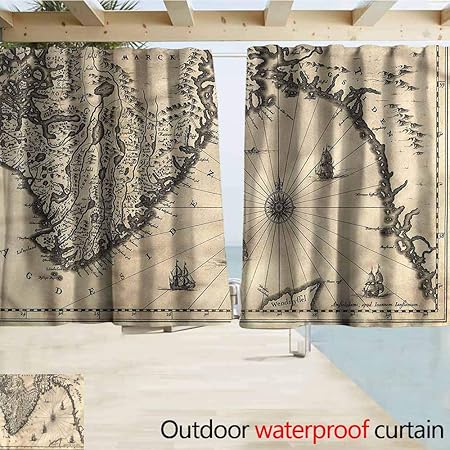 Amazon Com Marymunger Window Curtains World Map Norway Viking