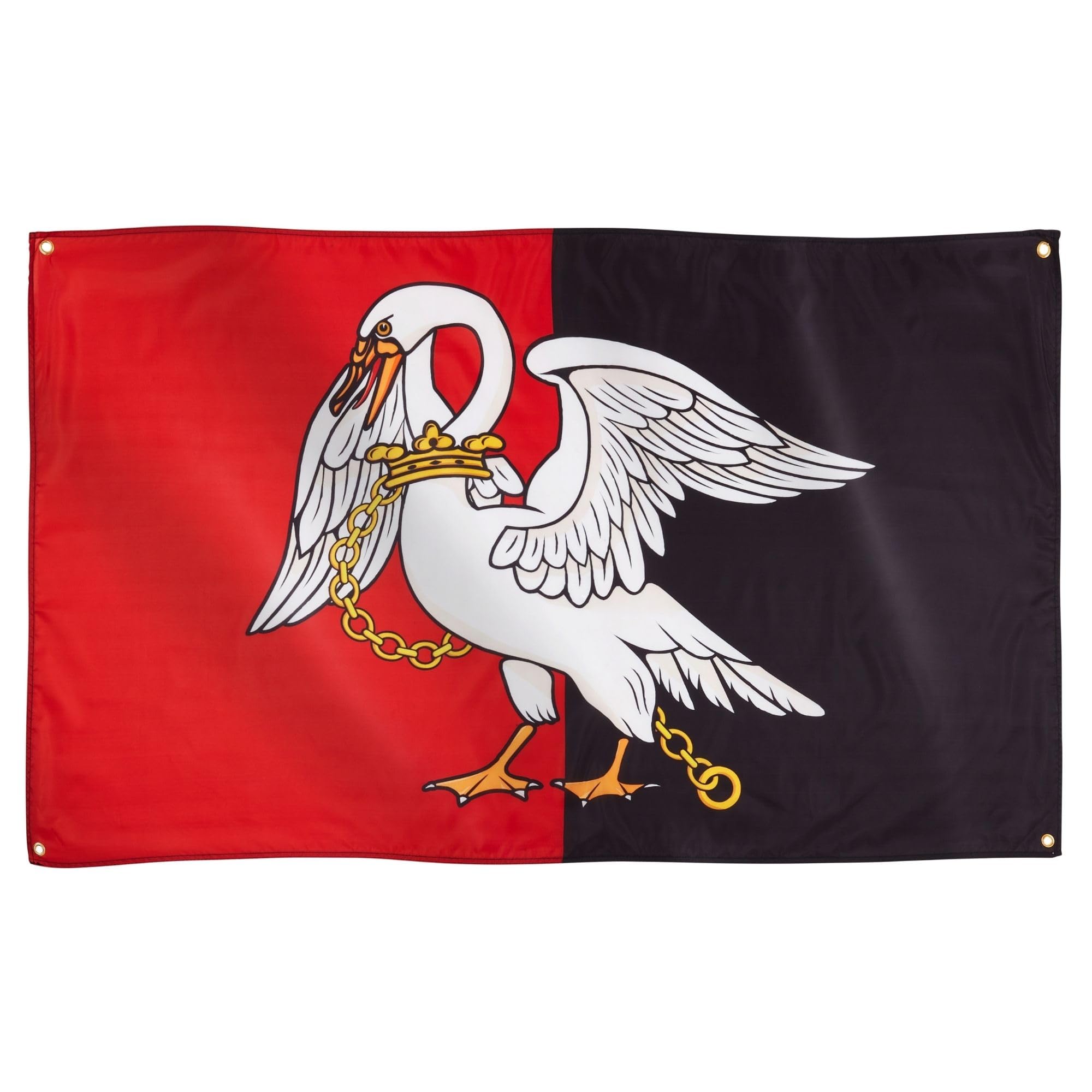 Runesol Buckinghamshire Flag, 91x152cm, 3ft x 5ft, 4 Grommets, Eyelet In Every Corner, Buckinghamshire Day, Buckingham, British Regional Flag, Premium Flags, Inside, Outside, Banner, Vivid Colours — image 1