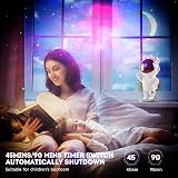 SZPACMATE Astronaut Galaxy Star Projector with Remote & Timer, White view 5