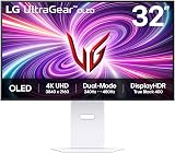 LG UltraGear OLED 32GS95UV W 32 inch 4K 240Hz Dual Mode 480Hz G-Sync Pro