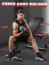 YOLEO Adjustable Weight Bench Foldable Incline Decline Home Gym view 7