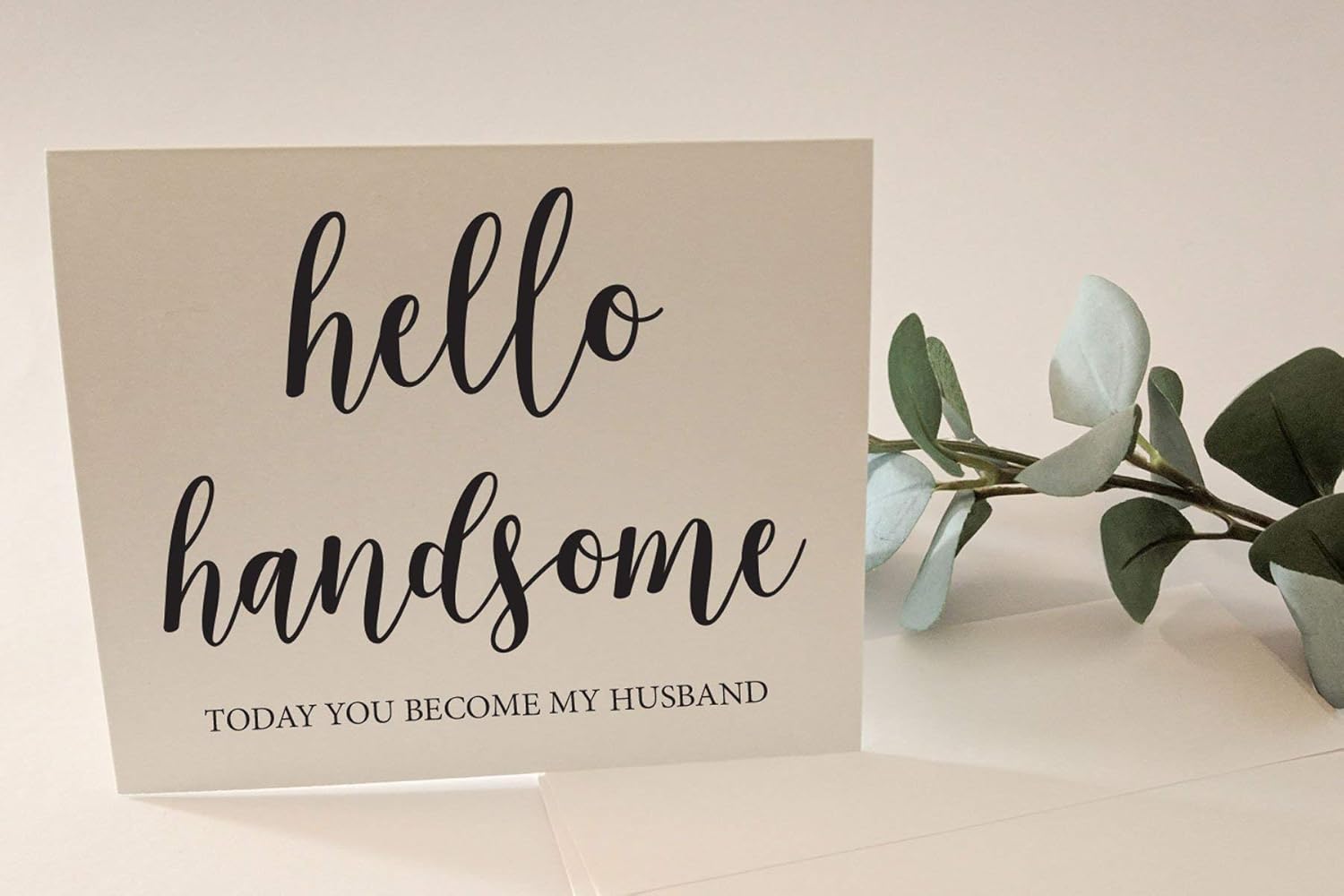 Amazon Com Wedding Day Cards To Wife And Husband Hello Handsome