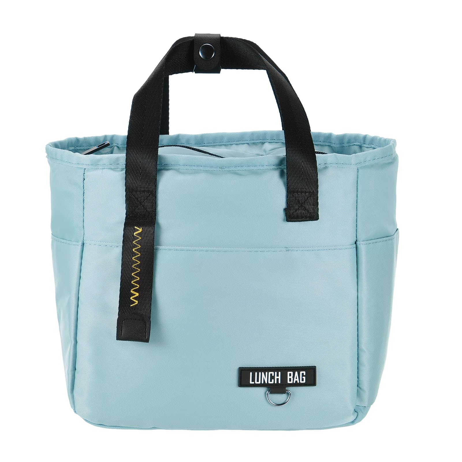 PATIKIL Insulated Lunch Bag Reusable Lunch Bag for Women & Men Thermal Lunch Box Leakproof Cooler Tote Bag with Side Pockets for Adults Picnic Office Work, Blue (9.1"x5.5"x8.7")