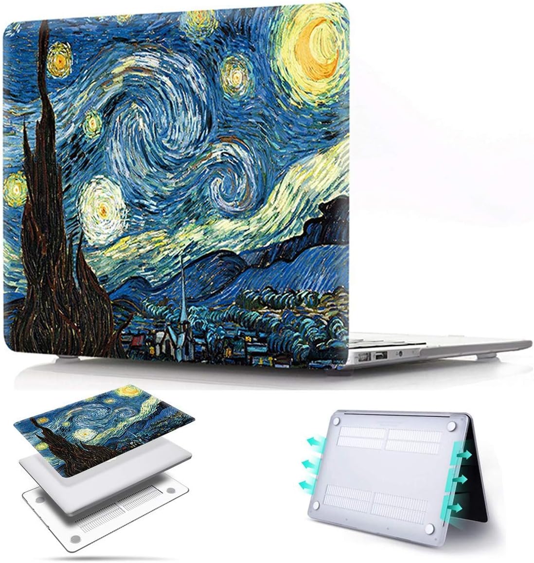 MacBook Pro 16 inch Case 2019 Release A2141 PapyHall Color Painting Plastic Hard Case for Newest MacBook Pro 16 inch with Touch Bar Touch ID Model: A2141 Midnight Sky