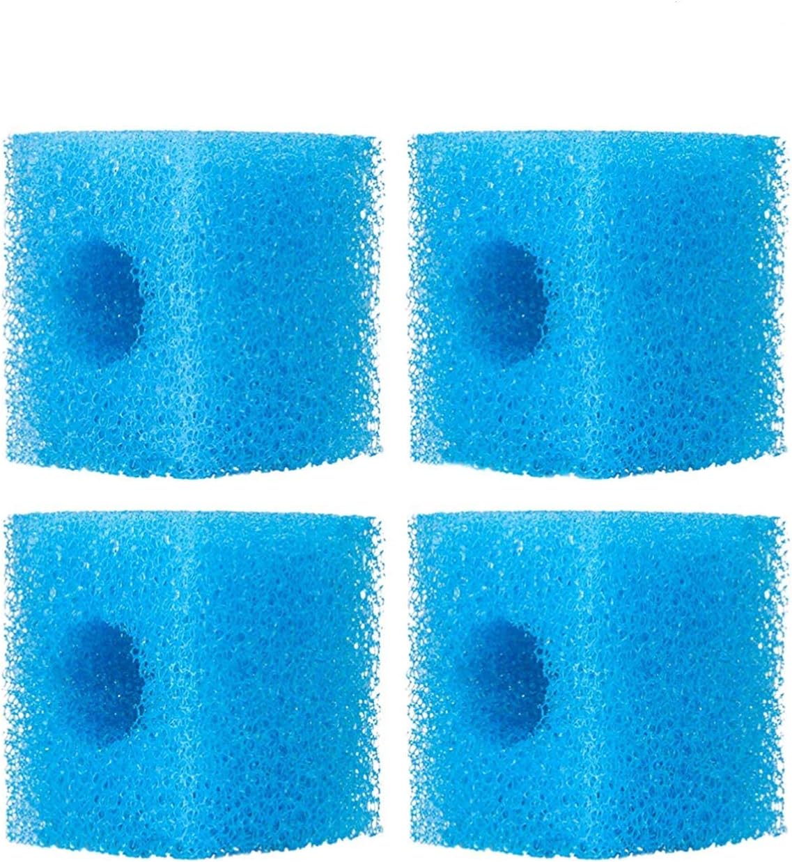 NO.17 Replacement Sponge Media Filter, 4 Pack of Bio Foams for 1200L/H 1500L/H Internal Filter, Blue, 1200LPH/1500LPH