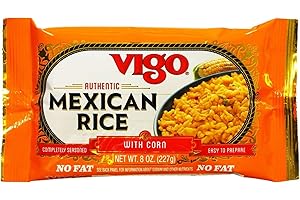 Vigo Authentic Mexican Rice with Corn, No Fat, 8oz (Pack of 12)