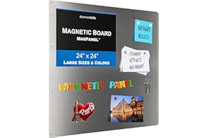 DLDIRECT Diamond Life Magnetic Board - Memo & Vision Board for Home, School & Office - Magnet Board for Kids - Pre-drilled Mounting Screws Included (Stainless Steel 24"x24")