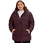 WINDMILL Womens Plus Size Heavyweight Puffer Jacket, Warm Winter Coat with Hood (1X-6X)