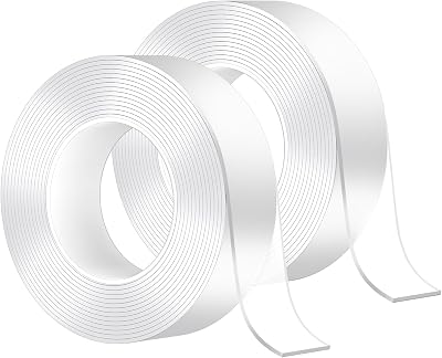 MOKANI Nano Double Sided Tape 2 Rolls 10M 20mm Reusable Traceless Gel