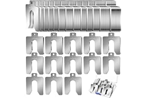 Shimeyao 260 Pcs Size B 3" x 3" Stainless Steel Slotted Shims Kit Metal Shims Stock for Leveling Assortment with Storage Box for Machinist Motor Door Shop Kit Replacement Pack