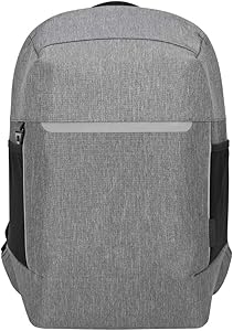 Targus CityLite Pro Modern Security Backpack for 12-Inch to 15.6-Inch Laptop, Grey (TSB938GL)