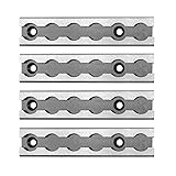 SALUINOKI 6" L-Track Rail Silver 4 Pack, Aluminum