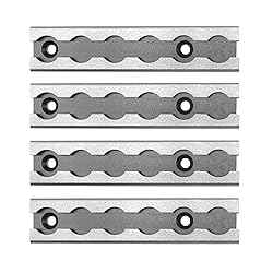 SALUINOKI 6" L-Track Rail Silver 4 Pack, Aluminum