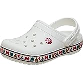 Crocs Unisex-Adult Crocband Clog, White Holiday, 8 Women/6 Men