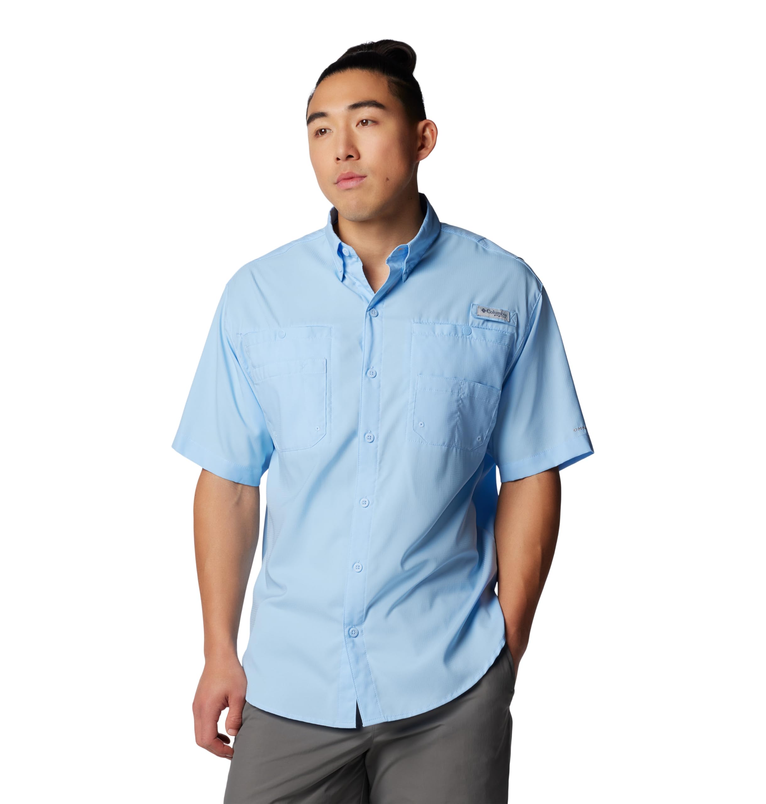 Columbia Men's Big and Tall Tamiami II SS Shirt, Sail, Large Light Blue Image