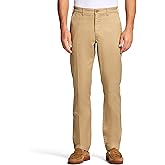 IZOD Men's Performance Stretch Straight Fit Flat Front Chino Pant