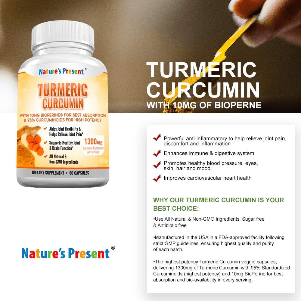 Turmeric Curcumin with Bioperine and 95 Standardized Curcuminoids