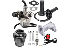 MTRPARTS PZ19 Carburetor Kit for for 50cc 70cc 80cc 90cc 110cc 125cc ATV Dirt Pit Bike, Durable, Ideal for TaoTao Honda CRF, Chinese Quad 4 Stroke, ATV Go Kart Pit Dirt Bike (non-bracket)