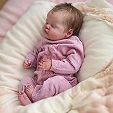 WOOROY Realistic Reborn Baby Dolls – 18-Inch Real Life Sleeping Newborn Girl, Lifelike Doll with Weighted Soft Body, Handmade Gift Toy with Accessories for Kids Age 3+