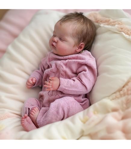 VINGVO Poupée Reborn Poupée Réaliste, Mohair Cute Reborn Baby Doll