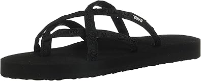 womens black teva flip flops