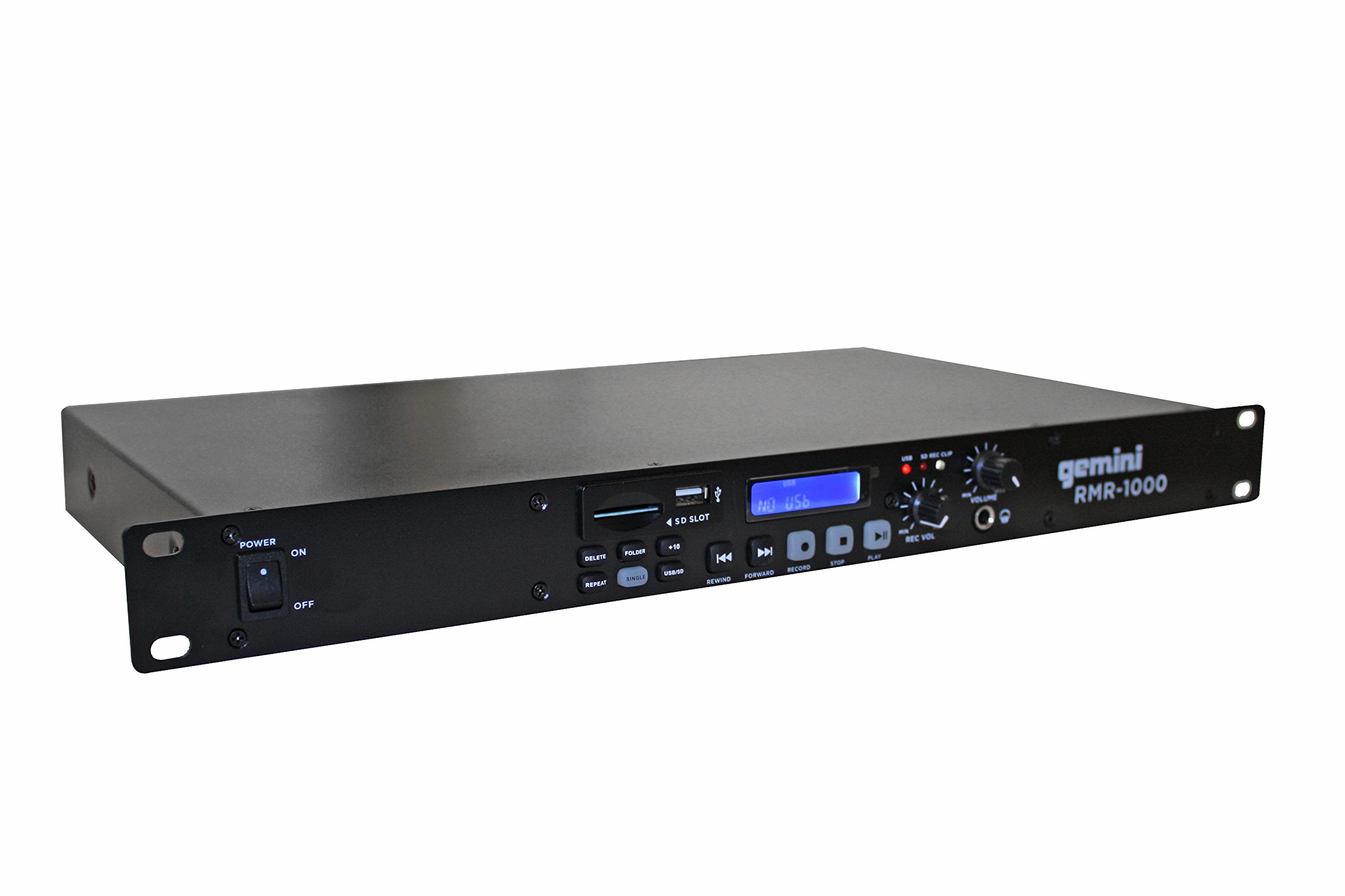 Gemini RMR1000 Professional USB/SD Digital Player & Recorder Rack