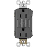 Legrand radiant 15 Amp GFCI Decorator Duplex Outlet Black 1 Pack