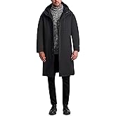 KARL LAGERFELD mens Chest Zip Pocket Hooded Long Puffer Coat