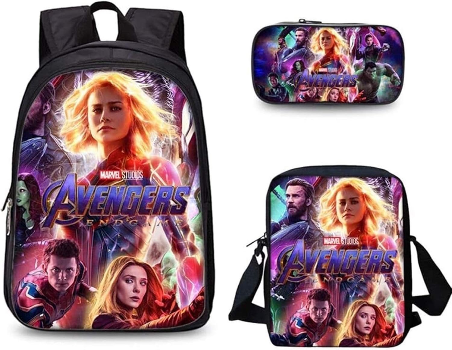 Marvel Junior Backpack for Kids 3D Children's Backpack ThreePiece Suit