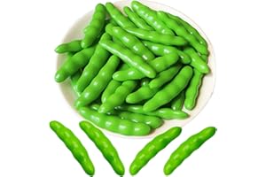 Eiarrnp 30 Pcs Artificial Fake Vegetables Little Peas Decor - Faux Lifelike Simulation Plastic Little Peas for Home House Kitchen Party Decoration - Artificial Vegetable Fake Little Peas