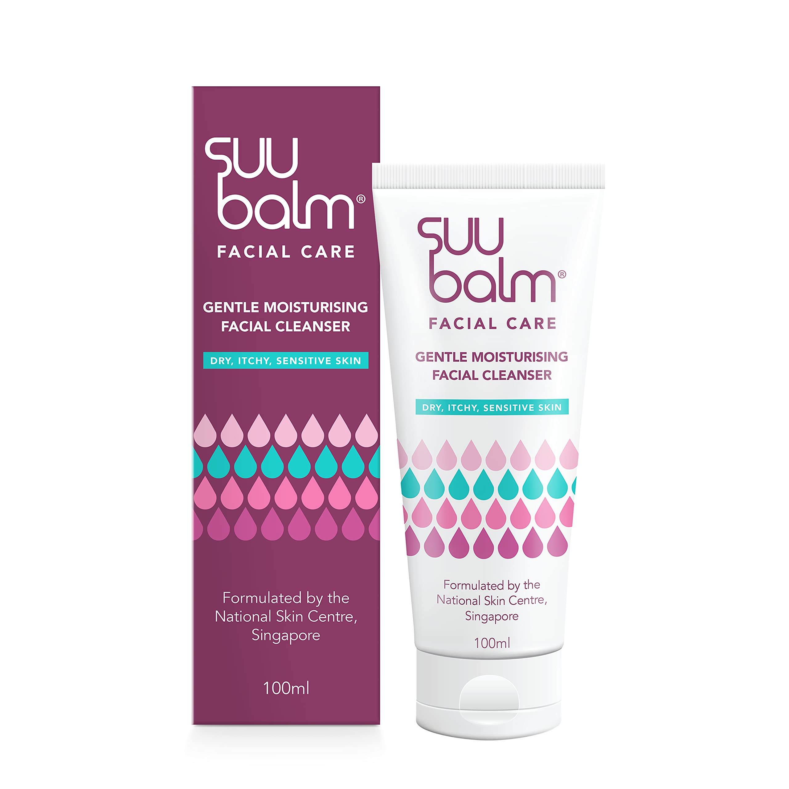 Suu Balm - Gentle Moisturising Facial Cleanser - Eczema, Psoriasis, Dry, Sensitive Skin Treatment (100ml)