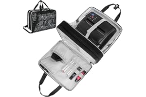 ZIOZERTT Tattoo Travel Case for Equipment and Supplies,Black Print,Bag Only