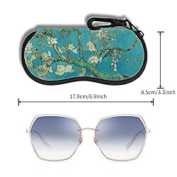 Hion Eyeglass Case Sunglasses Soft Pouch with Belt